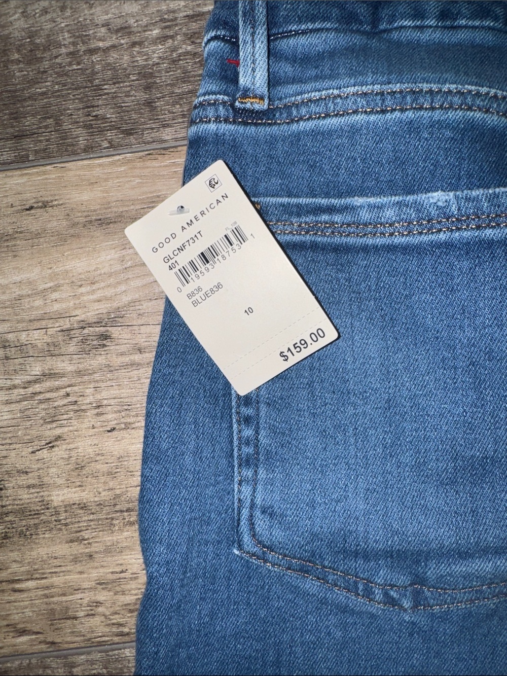 Good American Medium Blue Distressed Skinny Jeans - Picture 5 of 6